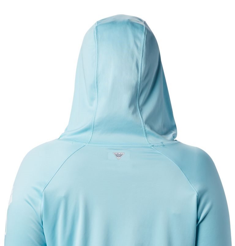 Women's Columbia PFG Tidal Tee Hoodie Blue | Plus Size CA-XC314